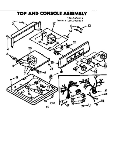 Top and console assembly