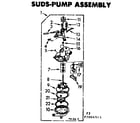Kenmore 1107004513 suds-pump assembly diagram