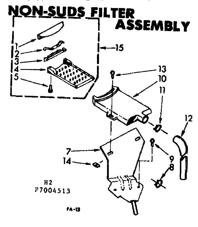 NON-SUDS FILTER ASSEMBLY