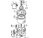 Kenmore 1107004514 tub and basket assembly diagram