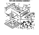 Kenmore 1107004514 top and console assembly diagram