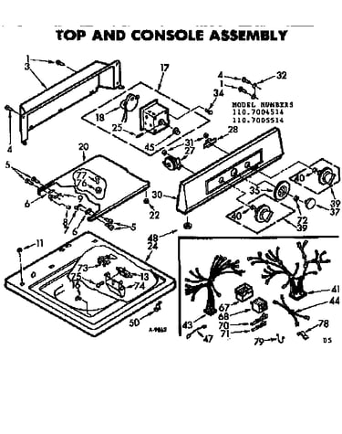 Top and console assembly