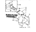 Kenmore 1107004514 suds-filter assembly diagram