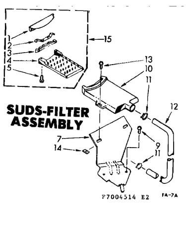 Suds-filter assembly