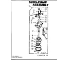 Kenmore 1107004514 suds-pump assembly diagram