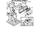 Kenmore 1107004613 top and console assembly diagram