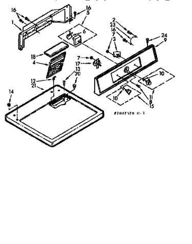 Top and console assembly