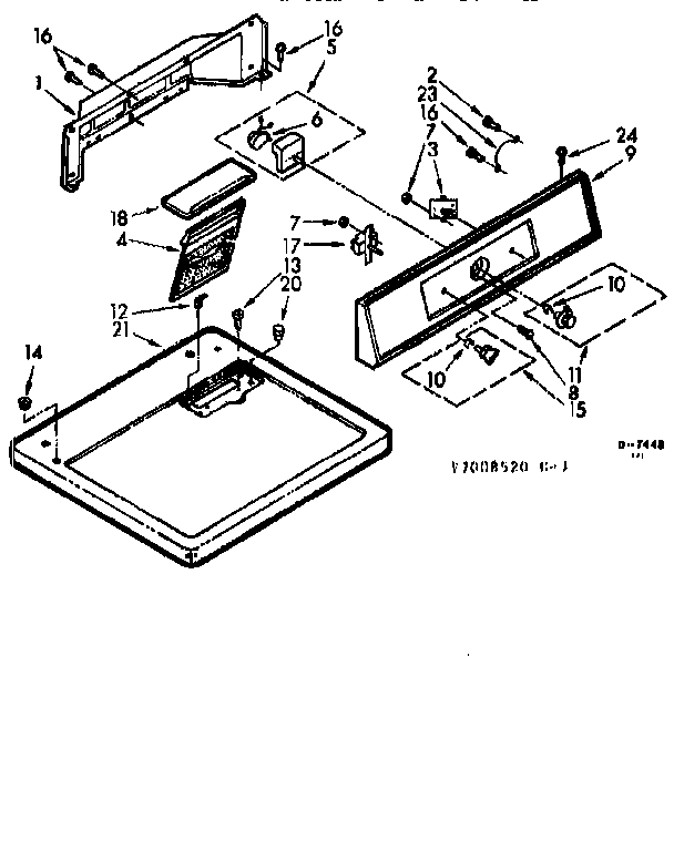 Top and console assembly