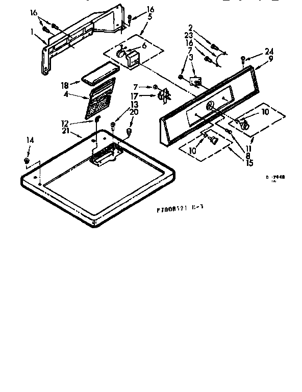 Top and console assembly