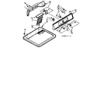 Kenmore 1107008531 top & console assembly diagram