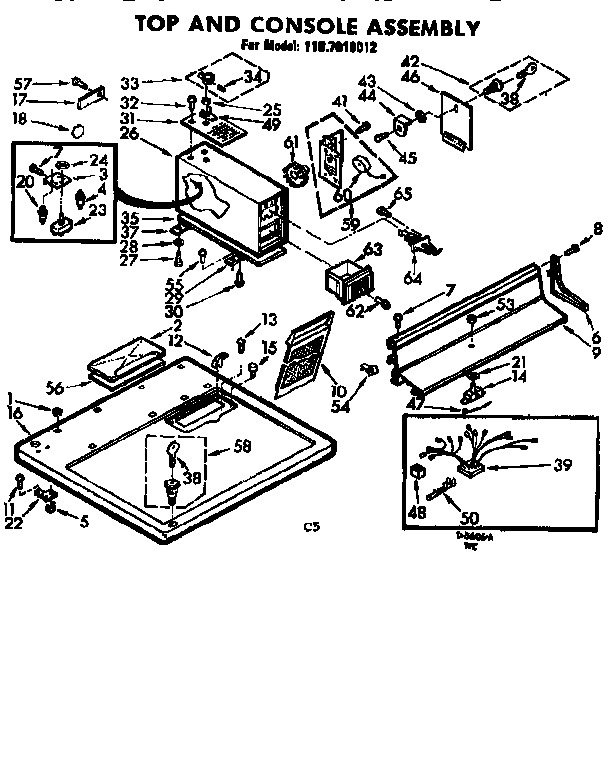 Top and console assembly