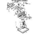Kenmore 1107107802 top and console assembly diagram