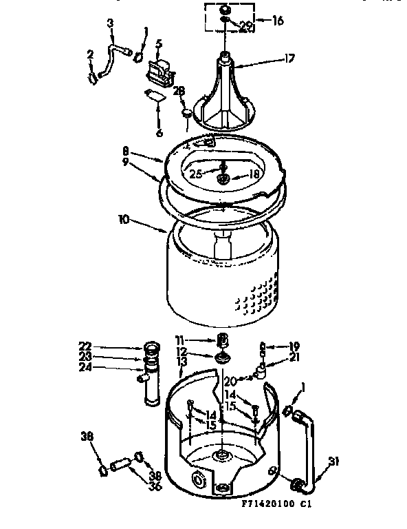 TUB AND BASKET ASSEMBLY