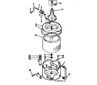 Kenmore 11071420400 tub and basket assembly diagram