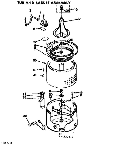 Tub and basket assembly