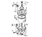 Kenmore 11071423100 tub and basket parts diagram