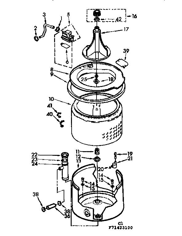 Tub and basket parts
