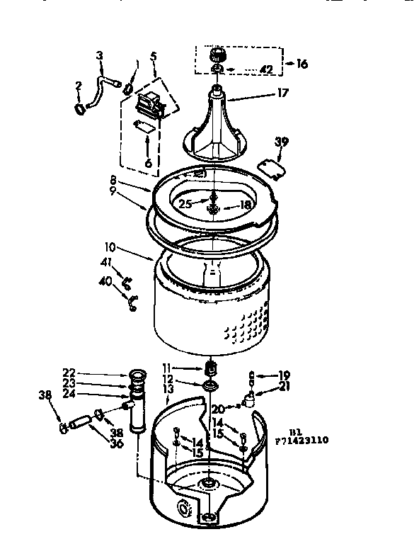Tub and basket parts