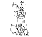 Kenmore 11071460210 tub & basket assembly diagram