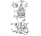 Kenmore 11071461410 tub and basket assembly diagram