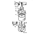 Kenmore 11071510100 tub and basket assembly diagram