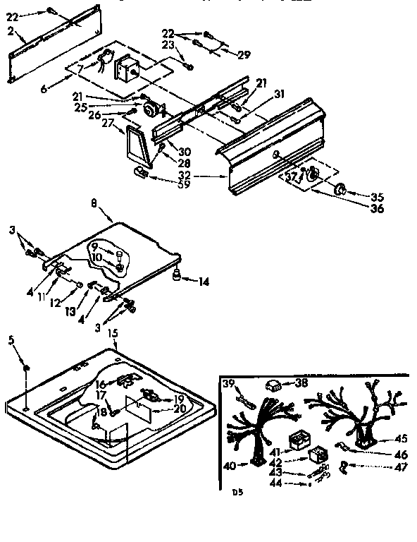 Top and console assembly