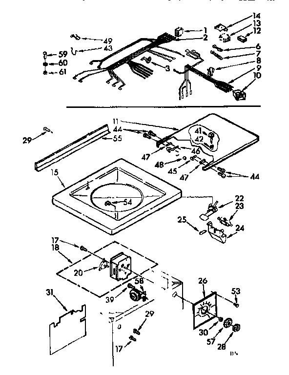 Top and console assembly