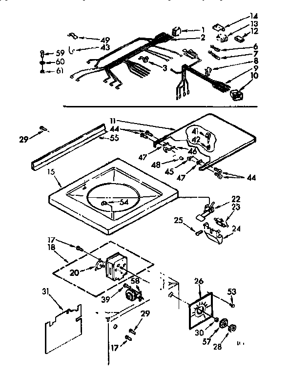 Top & console assembly