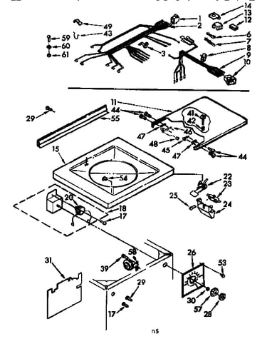 Top and control assembly