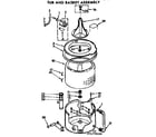 Kenmore 11071770610 tub and basket assembly diagram