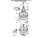 Kenmore 11071910100 tub and basket parts diagram