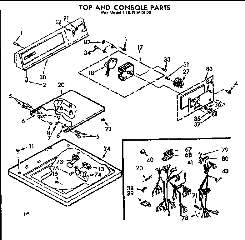 TOP AND CONSOLE PARTS