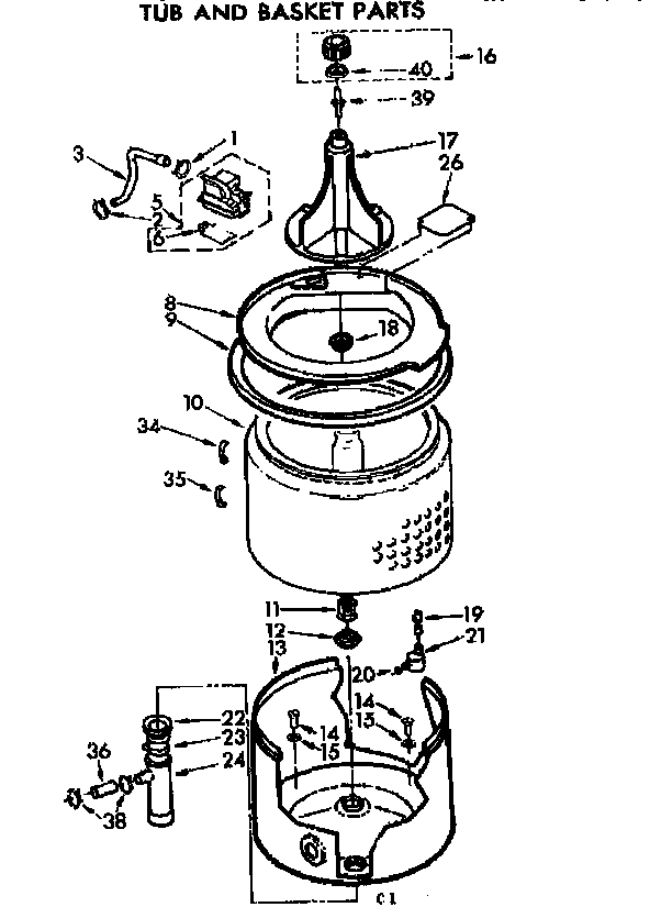 TUB AND BASKET PARTS