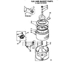 Kenmore 11071910120 tub & basket parts diagram