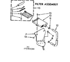 Kenmore 11071960800 filter assembly diagram