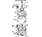 Kenmore 11071960110 tub and basket parts diagram