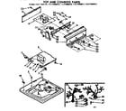 Kenmore 11071960110 top and console parts diagram