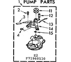 Kenmore 11071960610 pump parts diagram