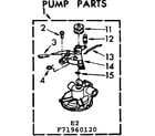 Kenmore 11071960620 pump parts diagram