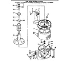 Kenmore 11071990220 tub and basket parts diagram
