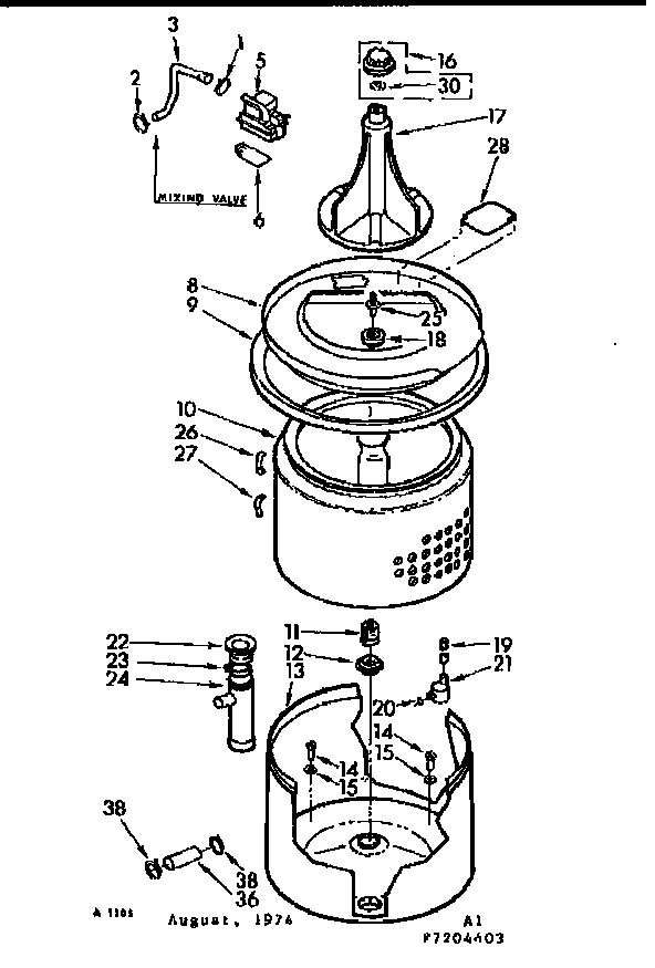 TUB AND BASKET ASSEMBLY