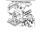 Kenmore 1107204403 top and console assembly diagram