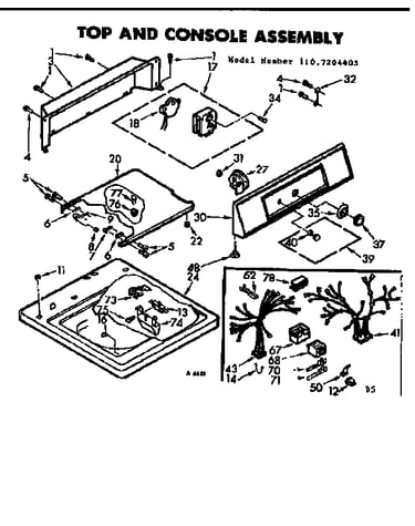 Top and console assembly