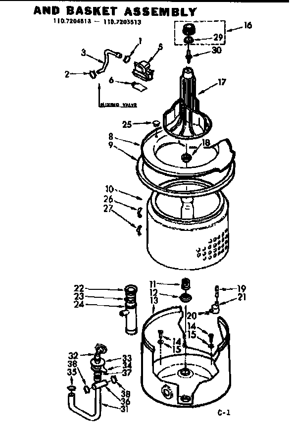 TUB AND BASKET ASSEMBLY