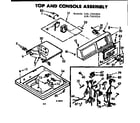 Kenmore 1107205514 top and console assembly diagram