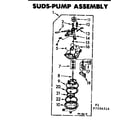 Kenmore 1107205514 suds-pump assembly diagram