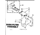 Kenmore 1107204515 suds-filter assembly diagram