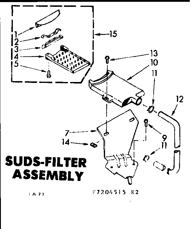Suds-filter assembly
