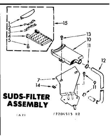 Suds-filter assembly
