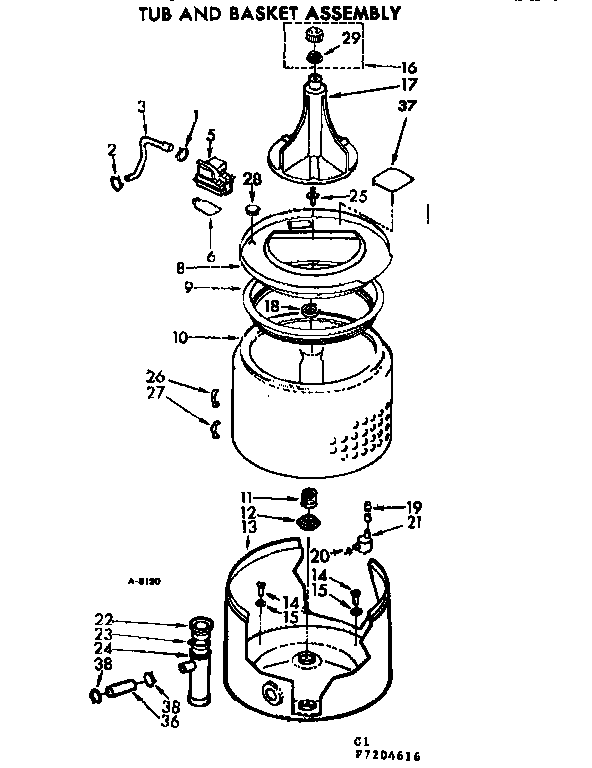Tub & basket assm